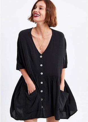 Сукня туніка з віскози zara xl розмір