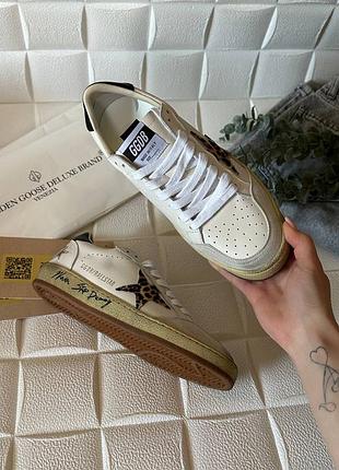 Стильні жіночі кросівки golden goose ball star leopard star