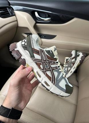 Бежевые кроссовки унисекс asics gel kahana 8 beige khaki termo winter х ассикс 39