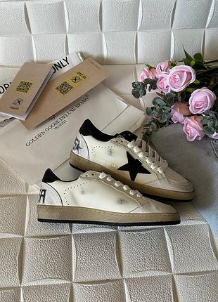 Стильные женские кроссовки golden goose ggdb ballstar dirty white black