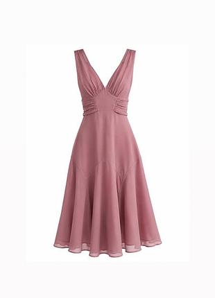 Натуральний шовк! повітряна рожева сукня ted baker