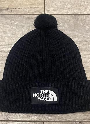 Шапка the north face с помпоном (made in italy) tnf 2024