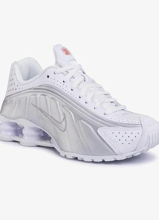 Кроссовки сникерсы shox r4 ar3565 101 белый