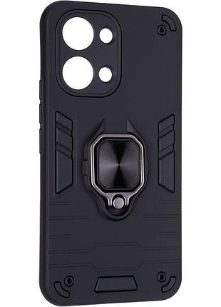 Чехол fiji defence для poco x8 pro max защитный бампер с кольцом подставкой black