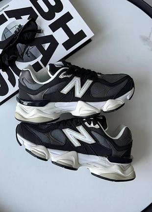 Жіночі чорні кросівки new balance 9060 black tornado х нью беланс 36