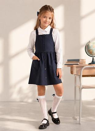 Шкільний  сарафан george school 8–9 років 128–135 см темно-синій новий