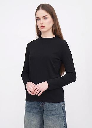Жіночий чорний лонгслів equilibri черный, l