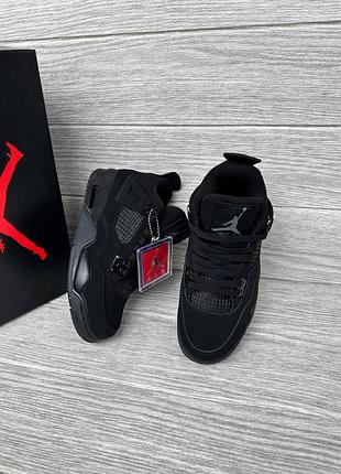 Стильные кроссовки jordan retro 4 black cat