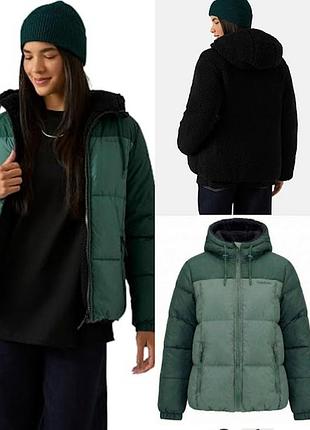 Жіноча двостороння куртка reebok sherpa veste orbo2103 hunter green