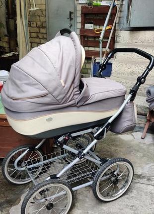 Тележка roan emma 2в1 люлька, прогулочный блок, два чехла, сумка для мамы. бонусом дождевик и зимние перчатки