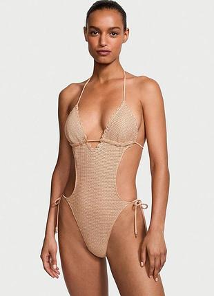 Сдельный купальник victoria's secret монокини из вязаной ткани
