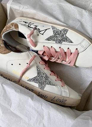 Жіночі кеди з зіркою golden goose deluxe brand ggdb голден гус  шкіра 36–41   в наявності суперстар  ballstar