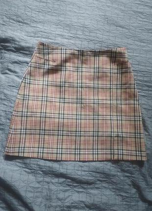Вінтажна спідниця hennes (h&m) у клітинку burberry, 90s, y2k