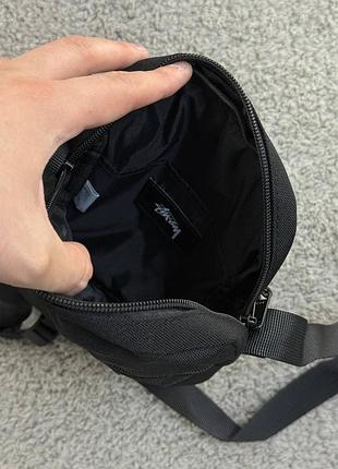 Сумка чоловіча stüssy чорна поліестер