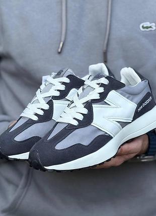 Чоловічі сірі кросівки new balance 327 grey white х нью беланс 41