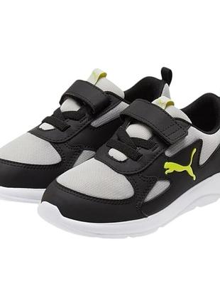 Кросівки дитячі puma fun racer ac ps оригінал чорні спортивні для хлопчика та дівчинки розмір 31 устілка 19,5 см