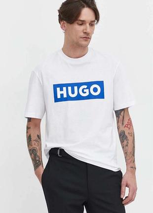 Чоловіча футболка hugo xxl біла мужская оригінал хьюго