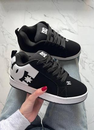 Кроссовки dc court graffik black white арт 6009