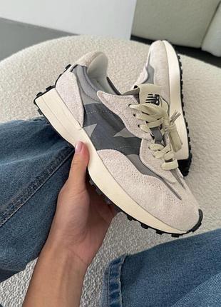 New balance 327 grey logo
