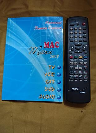 Универсальный пульт дистанционного управления mac maxi 2009 : tv, vcr, sat, dvd, audio