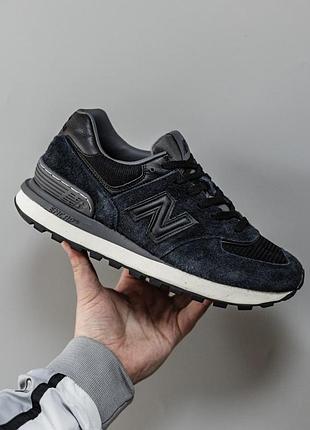 Чорні чоловічі кросівки new balance 574 legacy black white х нью беланс 40