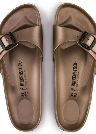 Шльопанці birkenstock madrid eva metallic copper mules з регульованим ремінцем, оригінал  розмір 38