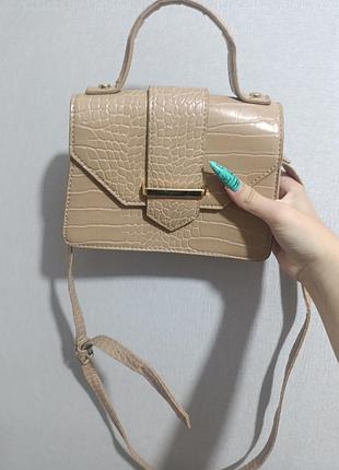 Сумка під тиснення крокодила бренду primark