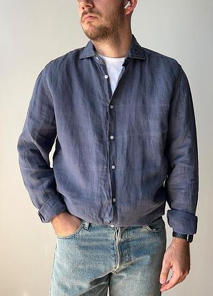 Чоловіча лляна сорочка reiss linen shirt