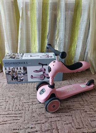 Самокат scoot and ride highwaykick-1, розовый от 1-5 лет