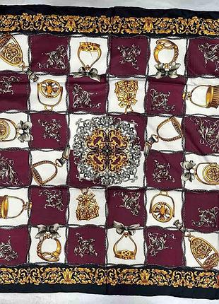 Платок хустка hermes у клітинки квадрат