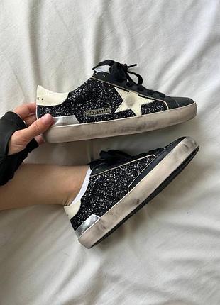 Кеди golden goose gb sparkles white
