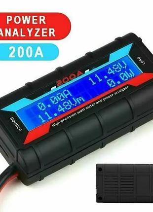 Анализатор мощности dc 0-60v 200a цифровой ваттметр постоянного тока, вольтметр, амперметр для аккумуляторов и солнечных систем