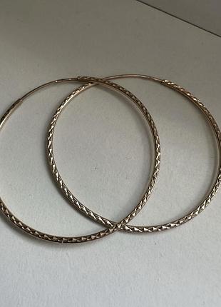 Сережки кільця конго золоті 585*