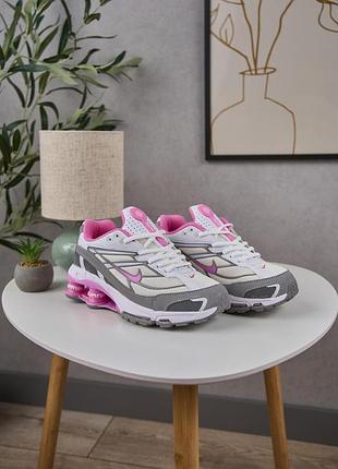 Nike x supreme shox ride 2 white pink