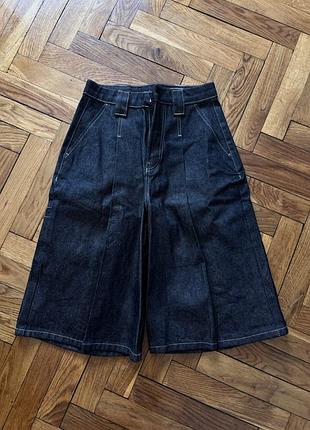Джинсові довгі шорти bershka