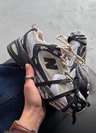 New balance 530 custom white/black/beige