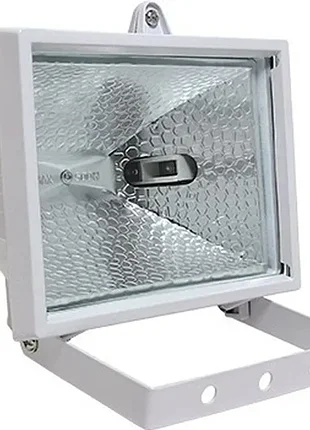 Прожектор галогенный 150w 220v r7s ip54 140x100x110mm белый [l003001] e.next