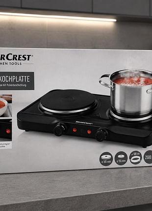 Настольная двухконфорочная электрическая плита silvercrest kitchen tools doppelkochplatte.