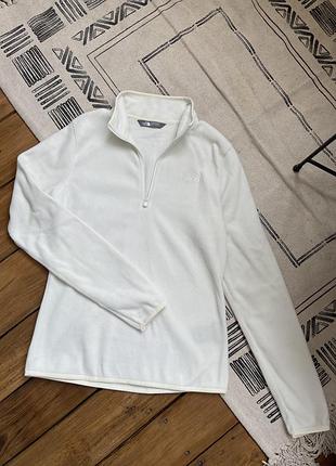 Молочного кольору флісова кофта the north face