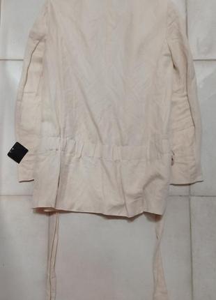 Трендовый котоновый пиджак жакет zara 100% coton6 фото