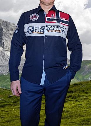 Чоловіча сорочка з довгим рукавом моделі geographical norway zorarz ls men 100.