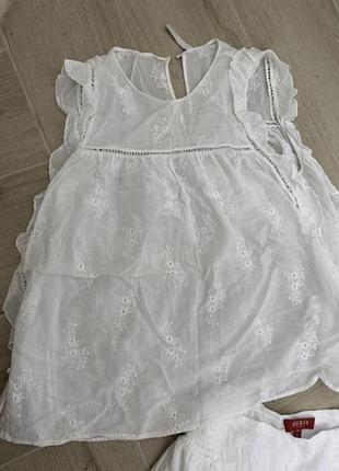 Блузка зара zara белая ажурная