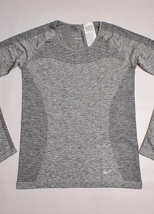 Женская беговая спортивная кофта лонгслив nike dri-fit knit long sleeve - m