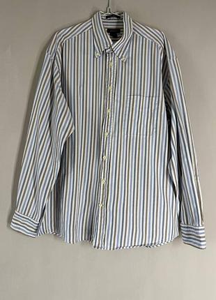 Мужская рубашка gant ohio oxford regular fit (в полоску, размер xl)