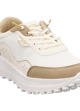 Жіночі кросівки heydude моделі hayden w shine у бежево-білому забарвленні (tan/white).