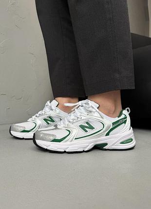 Кроссовки женские new balance 530 silver/green