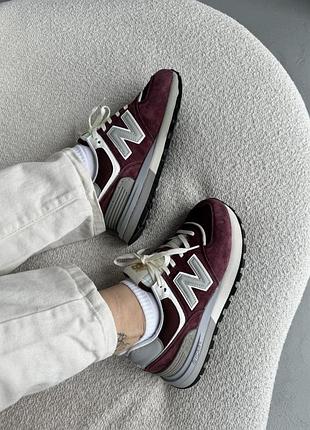 Кроссовки женские new balance 574 legacy bordo/beige