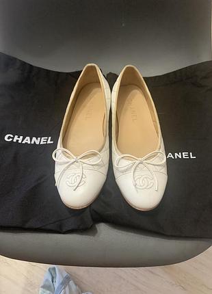 Туфлі, chanel, білі, 39 розмір