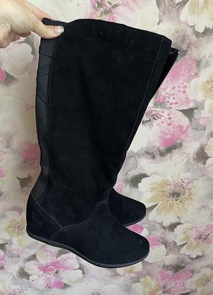 Чорні замшеві сапоги skechers cougar ooh la р.37 устілка 24см
