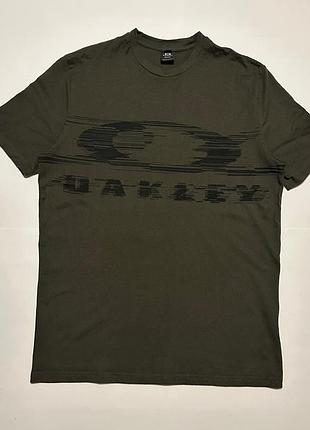 Футболка oakley regular fit green short sleeve t-shirt